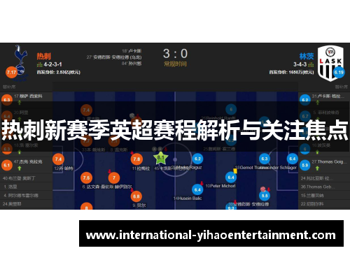 热刺新赛季英超赛程解析与关注焦点